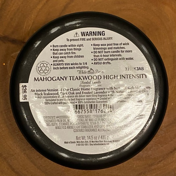 White Barn Mahogany Teakwood Intense     3-wick Candle - Picture 10 of 11